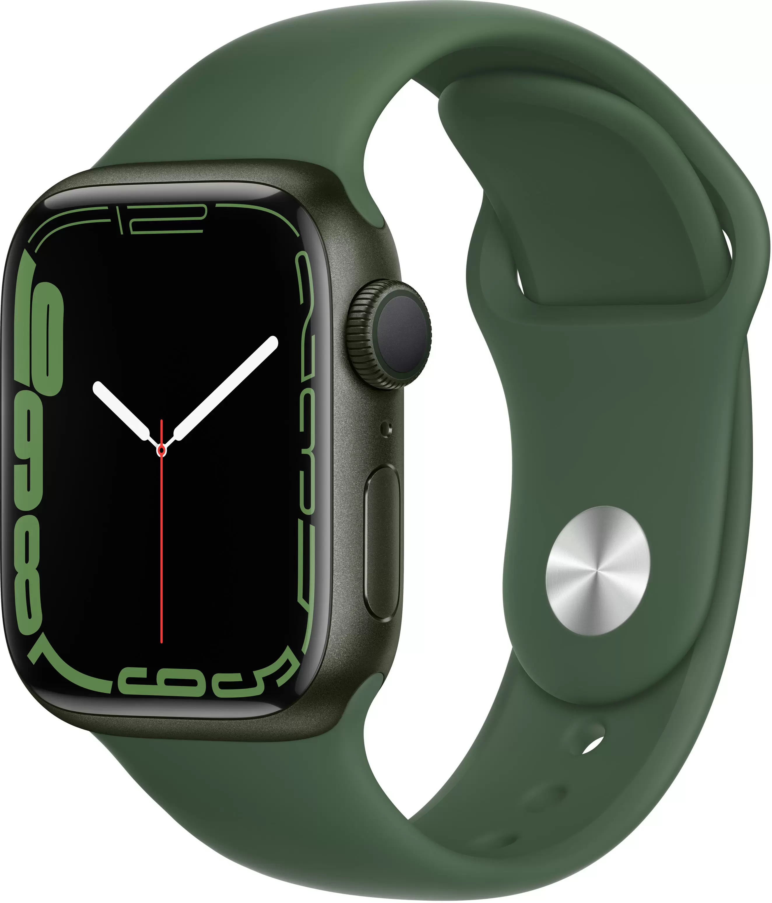 Apple Watch Series 7, 41 мм, корпус из алюминия зелёного цвета, спортивный ремешок цвета "зелёный клевер" в Тюмени